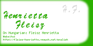 henrietta fleisz business card